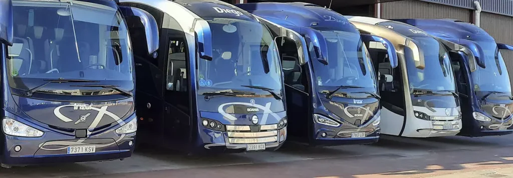 Alquiler de autobuses y autocares con conductor - España y Europa - Autocares Diego - Flota de autocares - Empresa